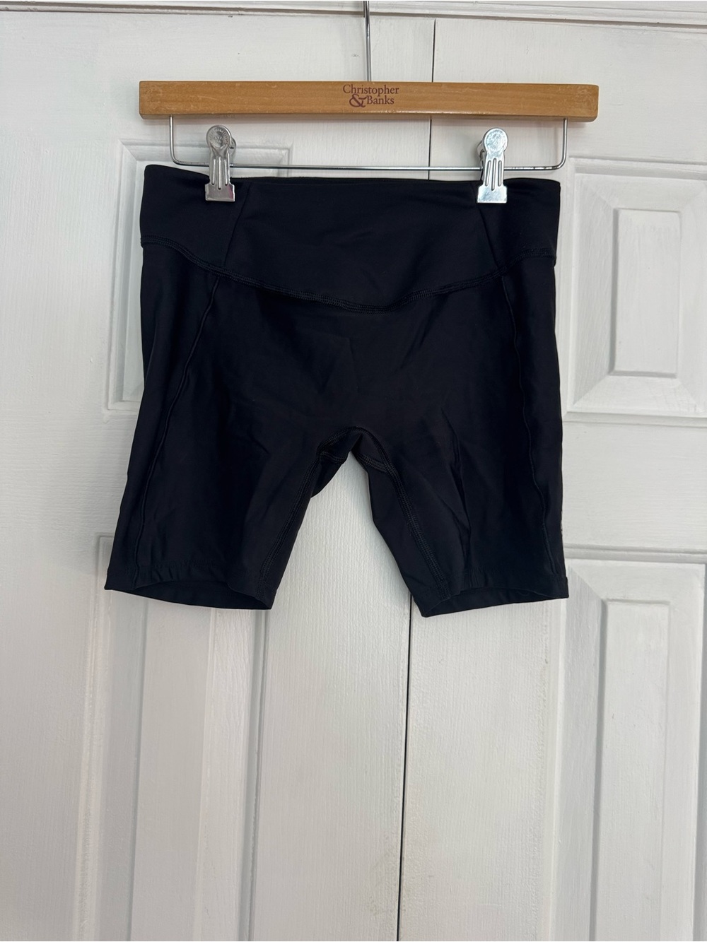 SKIMS Black Mid-Rise Compression Biker Shorts